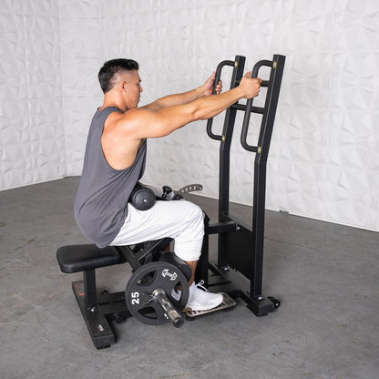 Excel Standing Hip Thrust - Muscle D Fitness - Plate Load Extension - Band Compatible - Adjustable Pads - Grit Grind Strength