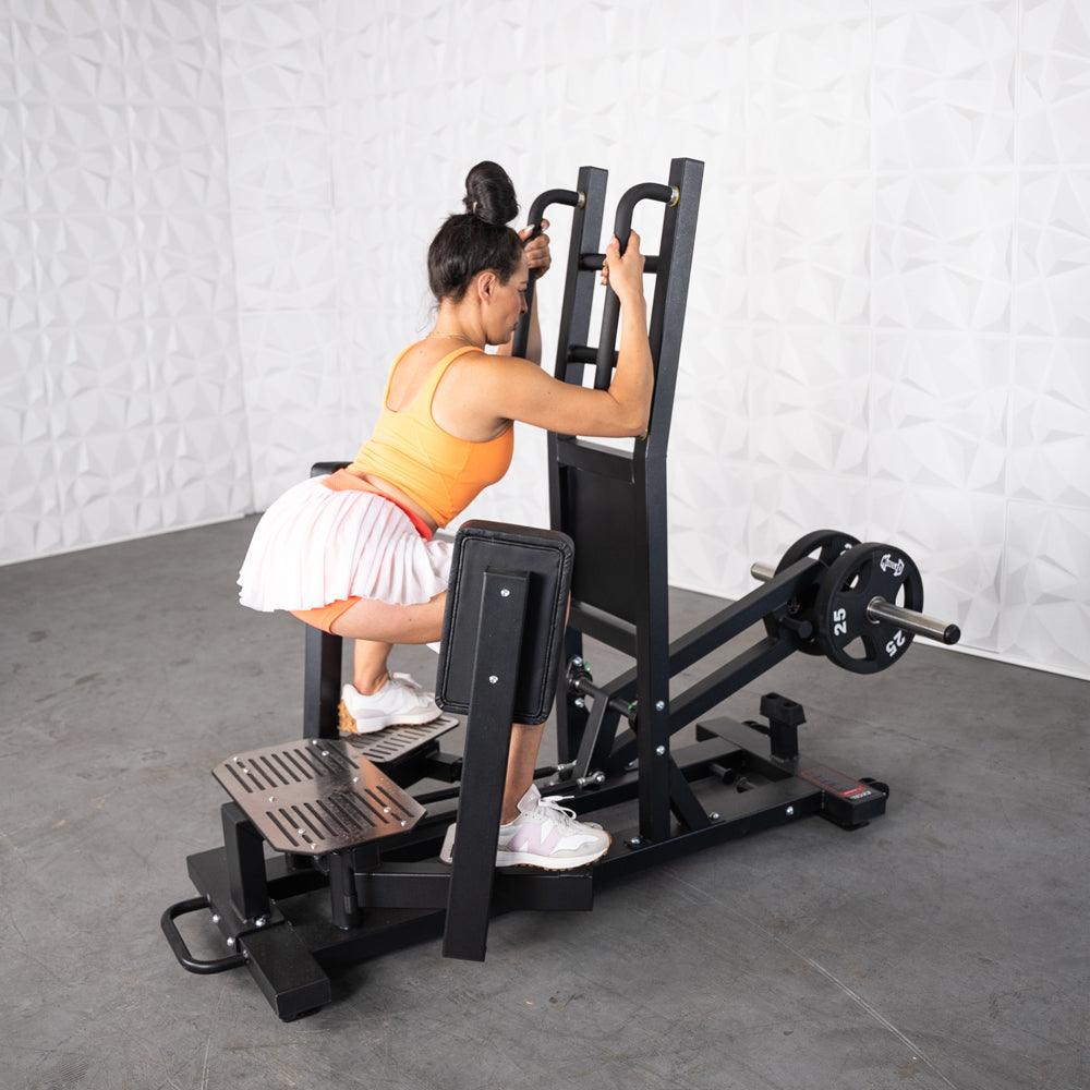 Excel Standing Hip Abductor - Muscle D Fitness - Plate Load Glute - Band Compatible - Grit Grind Strength