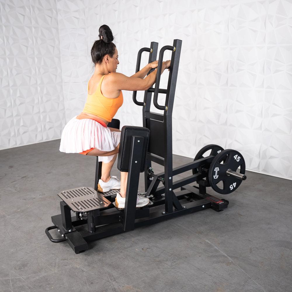 Excel Standing Hip Abductor - Muscle D Fitness - Plate Load Glute - Band Compatible - Grit Grind Strength