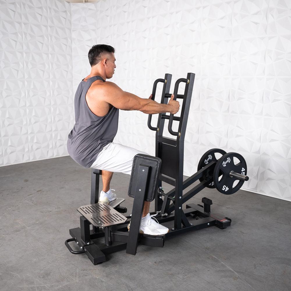 Excel Standing Hip Abductor - Muscle D Fitness - Plate Load Glute - Band Compatible - Grit Grind Strength