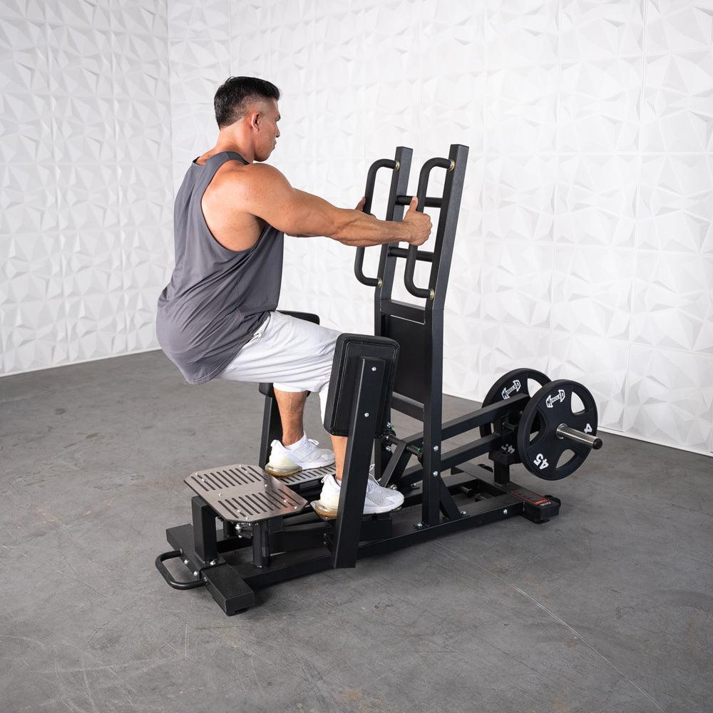 Excel Standing Hip Abductor - Muscle D Fitness - Plate Load Glute - Band Compatible - Grit Grind Strength