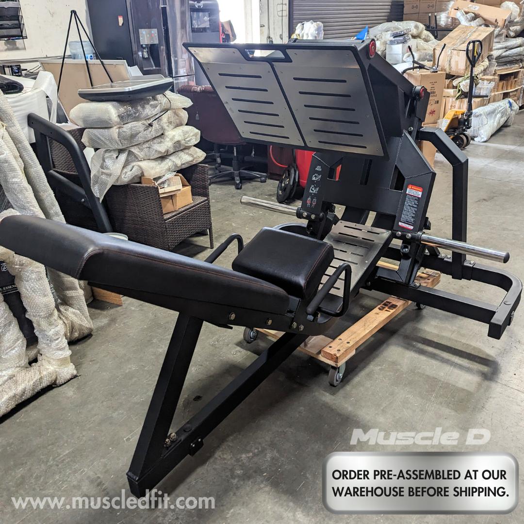 Excel Leverage Leg Press - Muscle D Fitness - Plate Load Leg Press - Grit Grind Strength