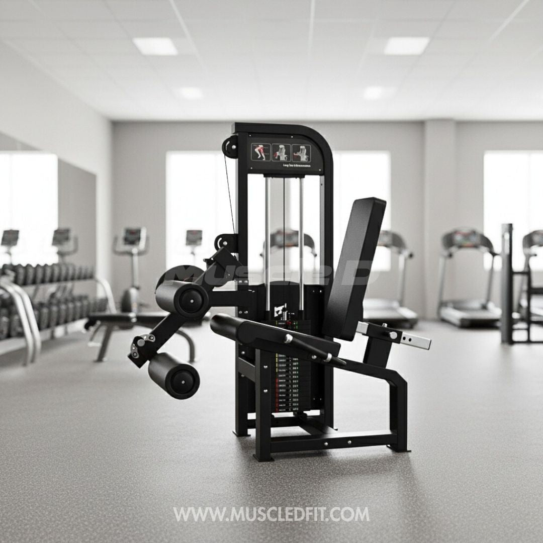 Excel Leg Extension/ Seated Leg Curl Combo - Muscle D Fitness - Selectorized Leg Machine - Simple Adjustments - Grit Grind Strength