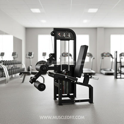 Excel Leg Extension/ Seated Leg Curl Combo - Muscle D Fitness - Selectorized Leg Machine - Simple Adjustments - Grit Grind Strength