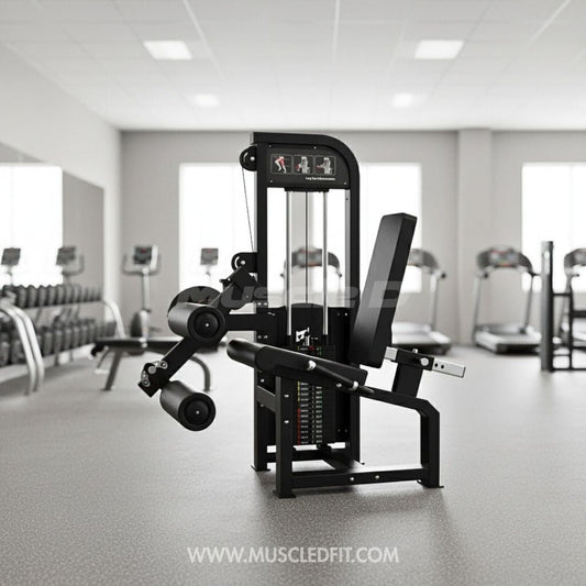Excel Leg Extension/ Seated Leg Curl Combo - Muscle D Fitness - Selectorized Leg Machine - Simple Adjustments - Grit Grind Strength