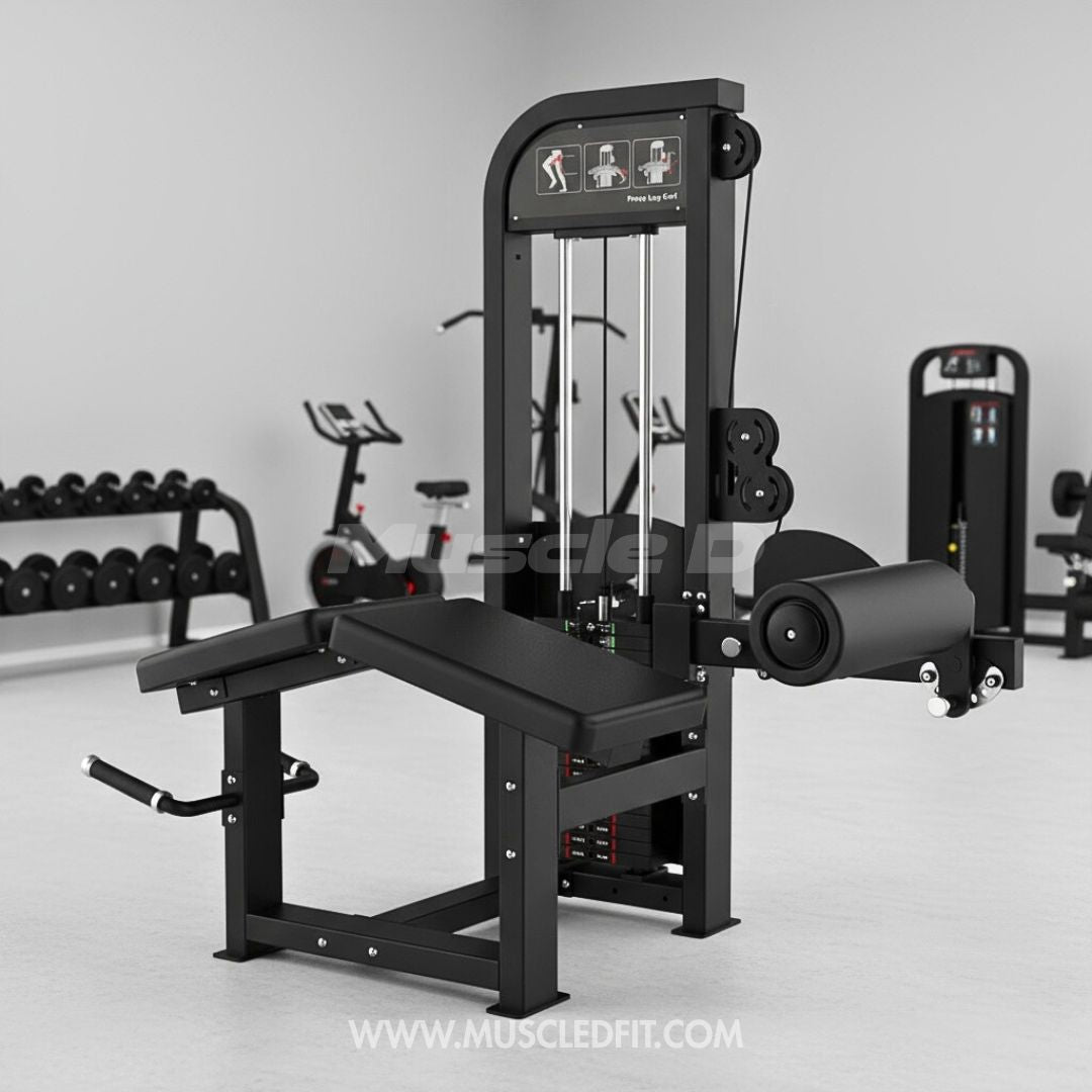 Excel Prone Leg Curl - Muscle D Fitness - Selectorized Hamstring Curl - Grit Grind Strength