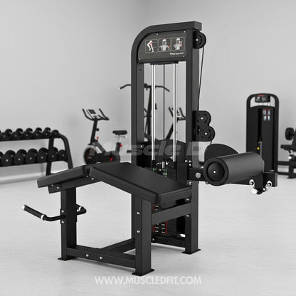Excel Prone Leg Curl - Muscle D Fitness - Selectorized Hamstring Curl - Grit Grind Strength