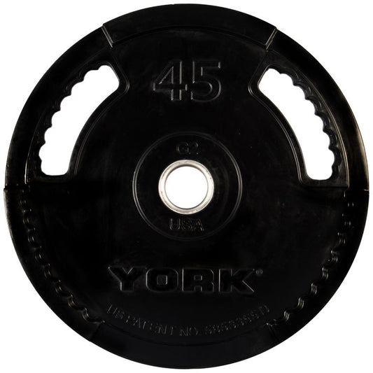 2″ G-2 Rubber Olympic Weight Plate (Sold Individually) — Interlocking, Easy-Grip Handles - Grit Grind Strength