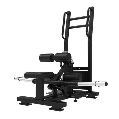 Excel Standing Hip Thrust - Muscle D Fitness - Plate Load Extension - Band Compatible - Adjustable Pads - Grit Grind Strength