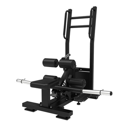 Excel Standing Hip Thrust - Muscle D Fitness - Plate Load Extension - Band Compatible - Adjustable Pads - Grit Grind Strength