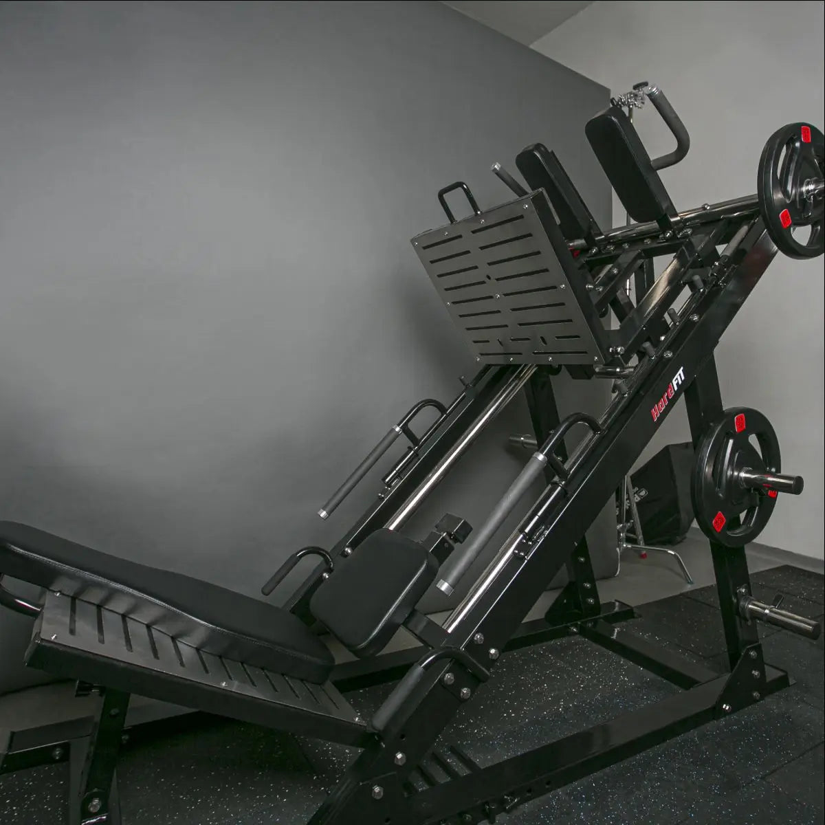 2-in-1 Leg Press & Hack Squat Machine – Heavy-Duty Steel, Plate-Loaded