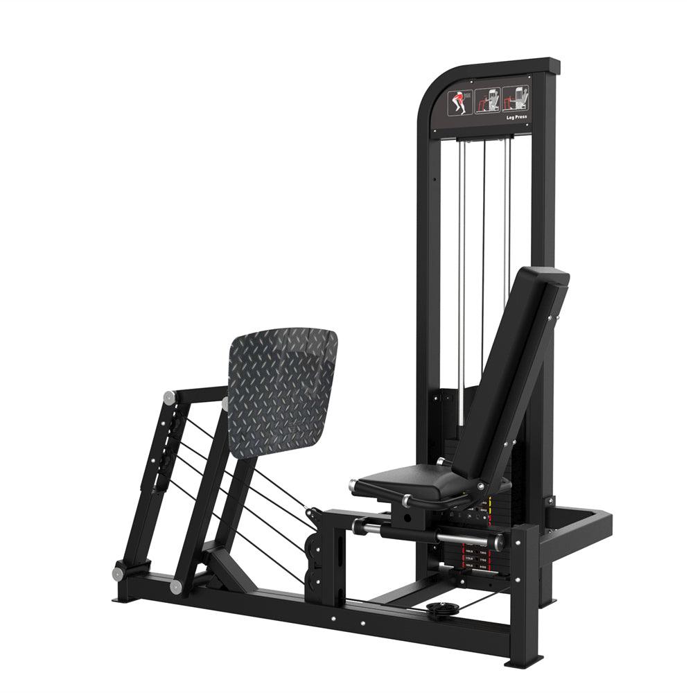 Excel Horizontal Leg Press - Muscle D Fitness - Selectorized Leg Machine - Calf Raise - Grit Grind Strength