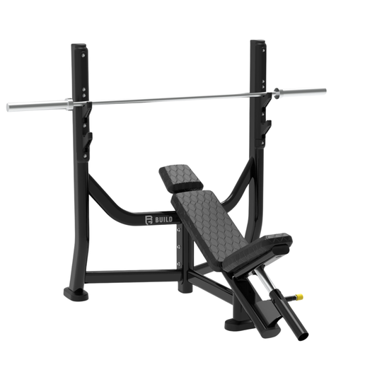 BUILD Olympic Incline Bench — Commercial-Grade Incline Barbell Press Station