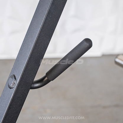 Excel Vertical Leg Press - Muscle D Fitness - Plate Load Leg Press - Adjustabe Back Pad - Weight Storage Pegs - Safety stops