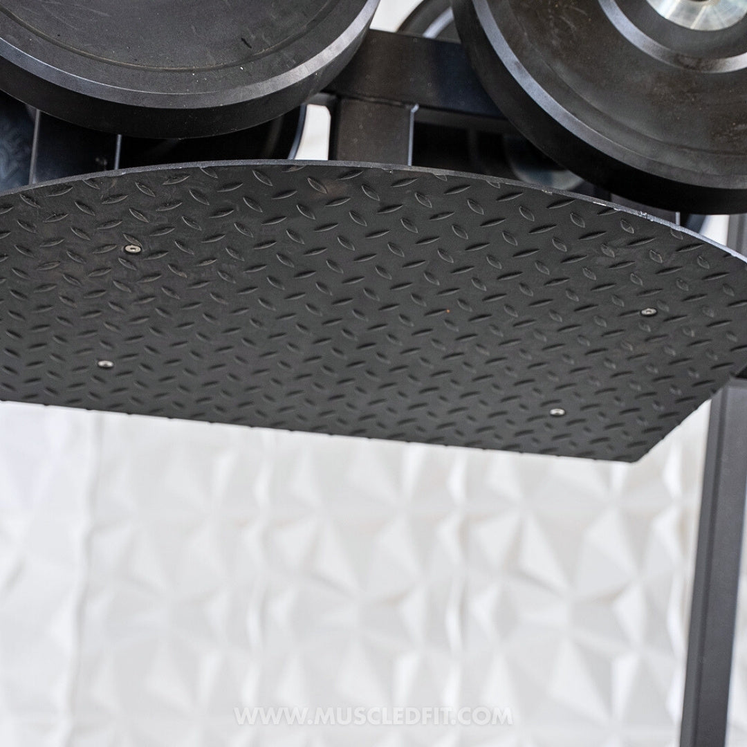 Excel Vertical Leg Press - Muscle D Fitness - Plate Load Leg Press - Adjustabe Back Pad - Weight Storage Pegs - Safety stops