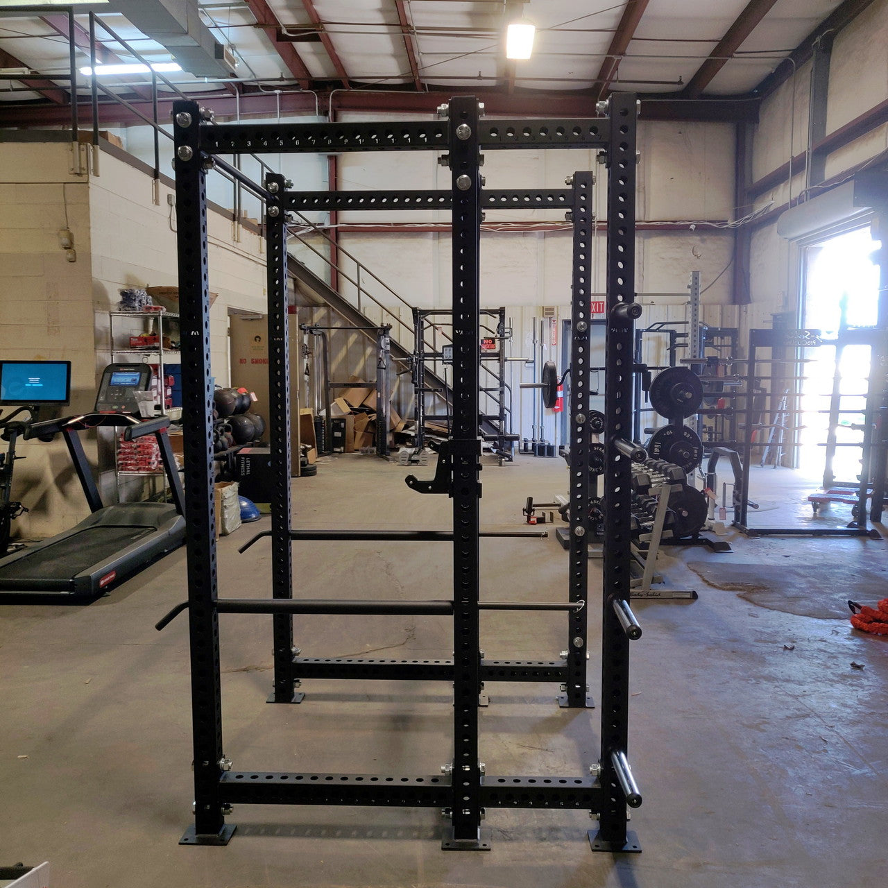 NEW 6-Post Power Rack Squat Rack with Weight Storage Commercial Grade - Grit Grind Strength