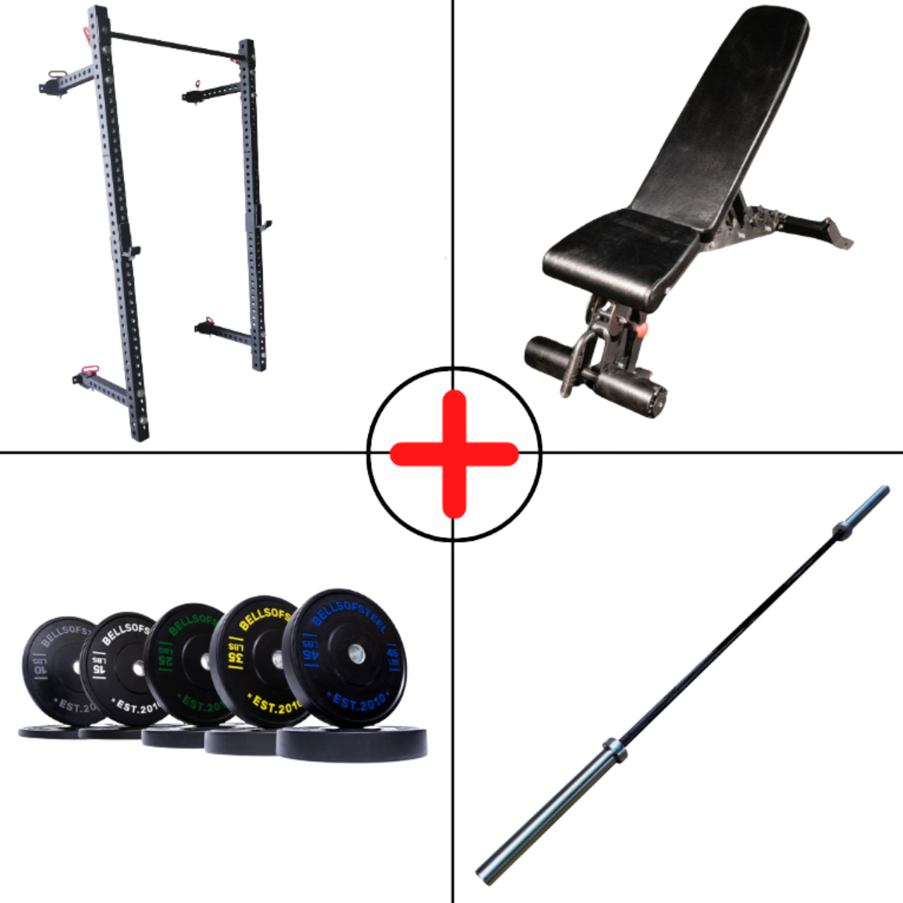 NEW Compact Bumper Plate Home Gym Package - Grit Grind Strength