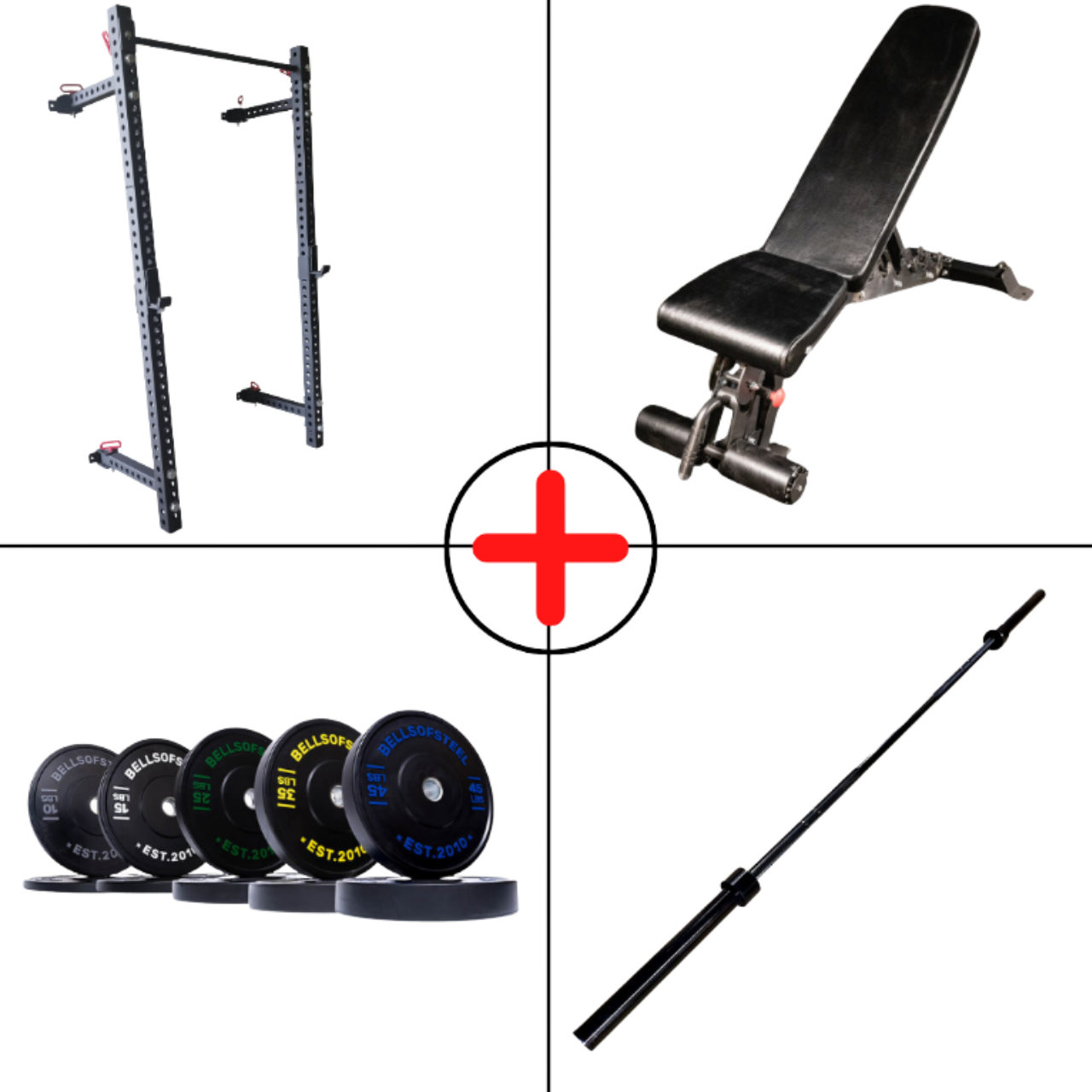 NEW Compact Bumper Plate Home Gym Package - Grit Grind Strength