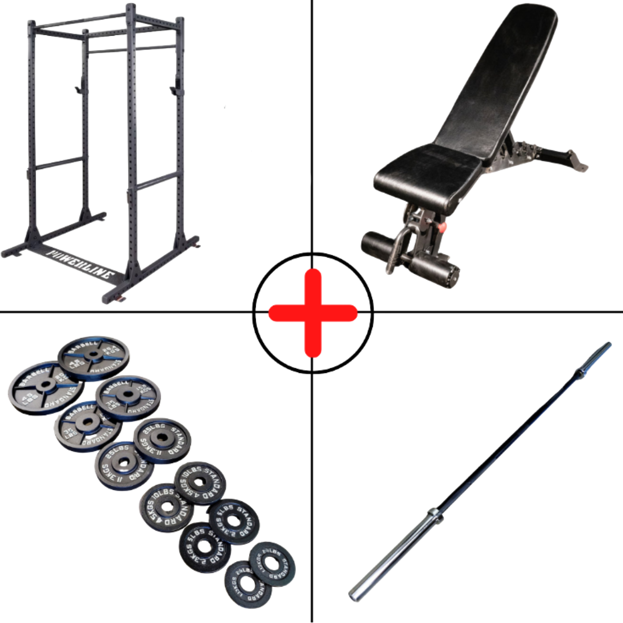 NEW Complete Olympic Plate Home Gym Package - Grit Grind Strength