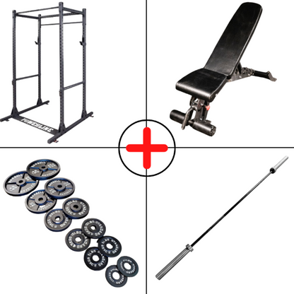 NEW Complete Olympic Plate Home Gym Package - Grit Grind Strength