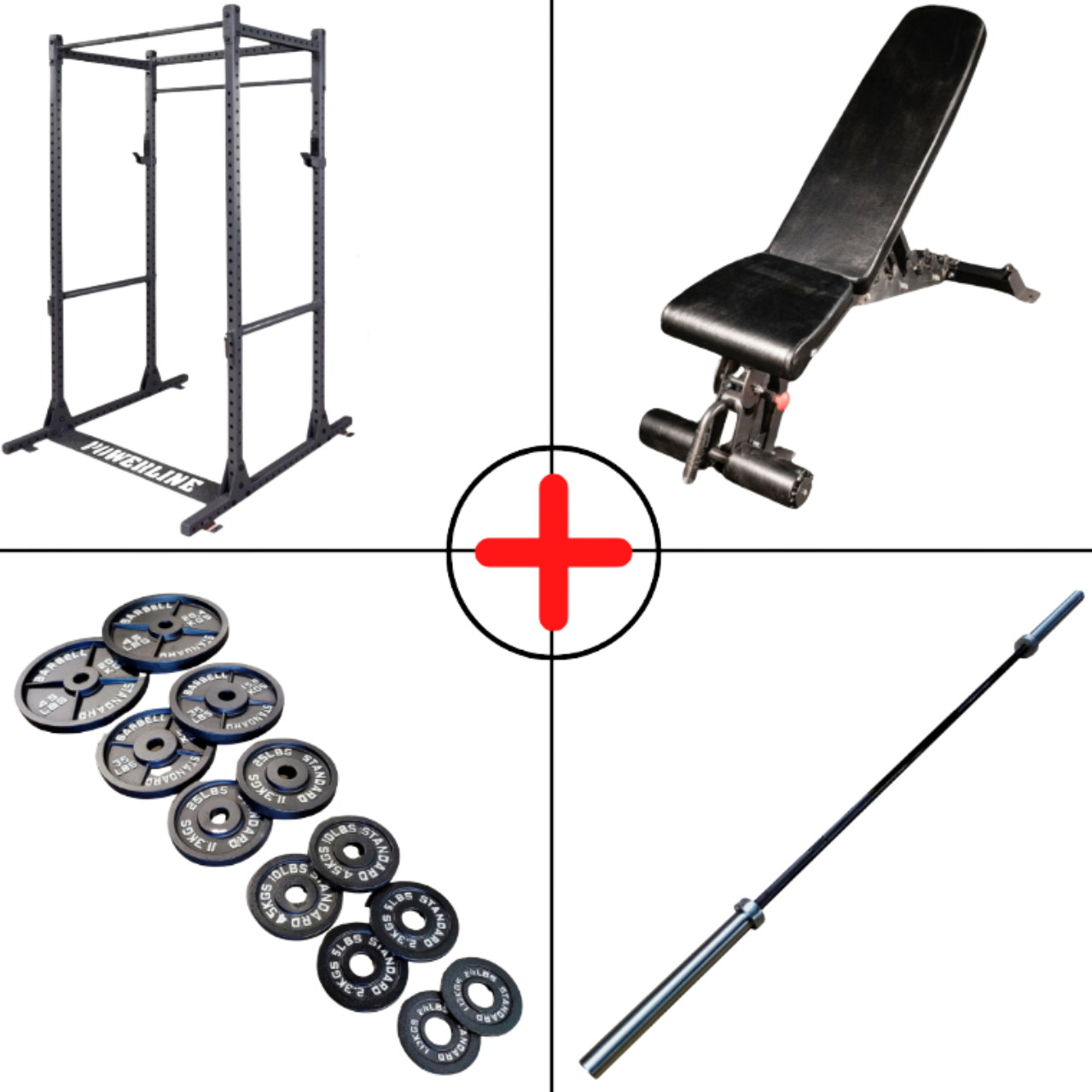 NEW Complete Olympic Plate Home Gym Package - Grit Grind Strength
