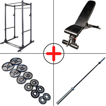 NEW Complete Olympic Plate Home Gym Package - Grit Grind Strength