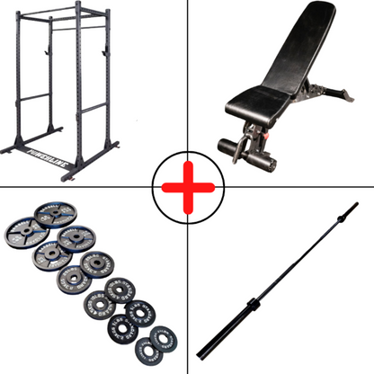 NEW Complete Olympic Plate Home Gym Package - Grit Grind Strength