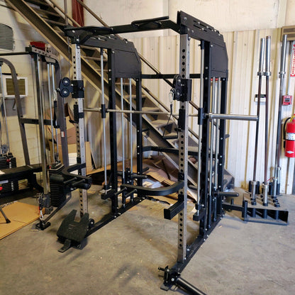NEW Light Commercial Universal Trainer Power Rack with Smith Machine, Functional Trainer - Grit Grind Strength