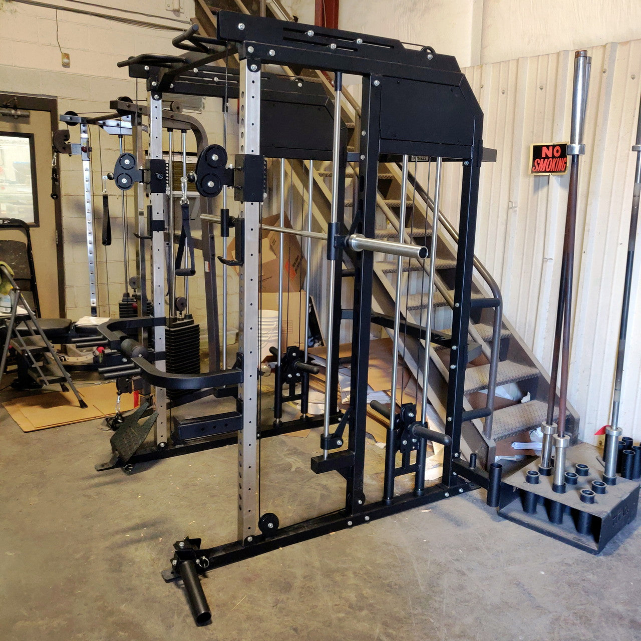 NEW Light Commercial Universal Trainer Power Rack with Smith Machine, Functional Trainer - Grit Grind Strength