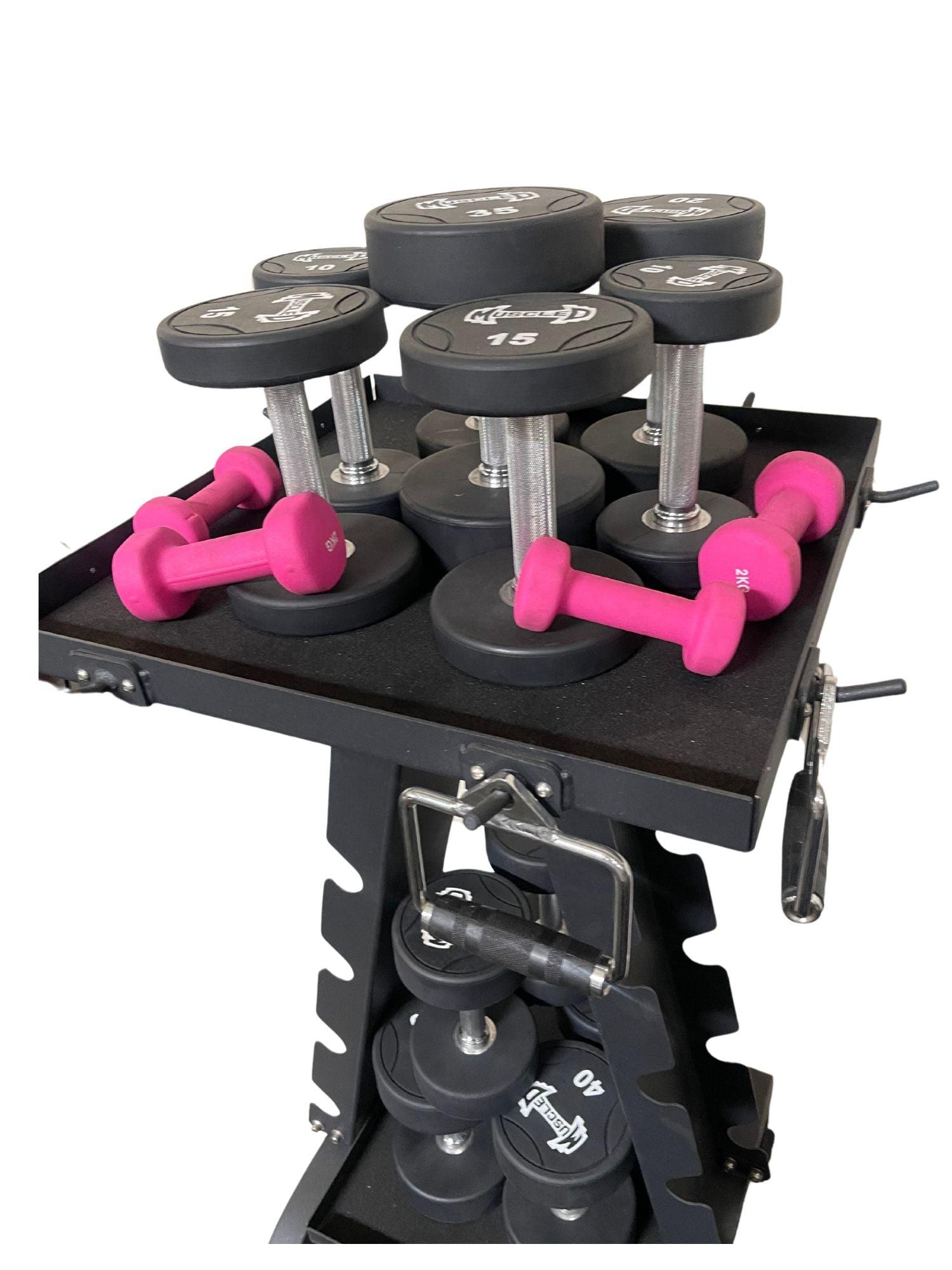 Accessory Rack - Muscle D Fitness - Sturdy Cable Attachment Storage (Rack Only) - Grit Grind Strength