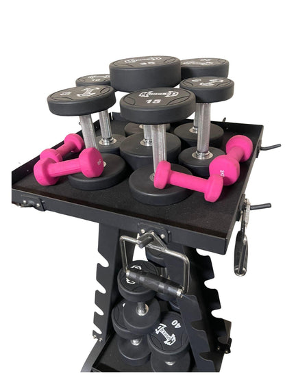 Accessory Rack - Muscle D Fitness - Sturdy Cable Attachment Storage (Rack Only) - Grit Grind Strength