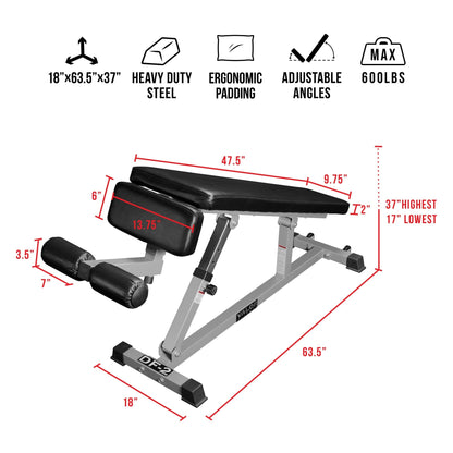 Adjustable Decline Benches - Grit Grind Strength