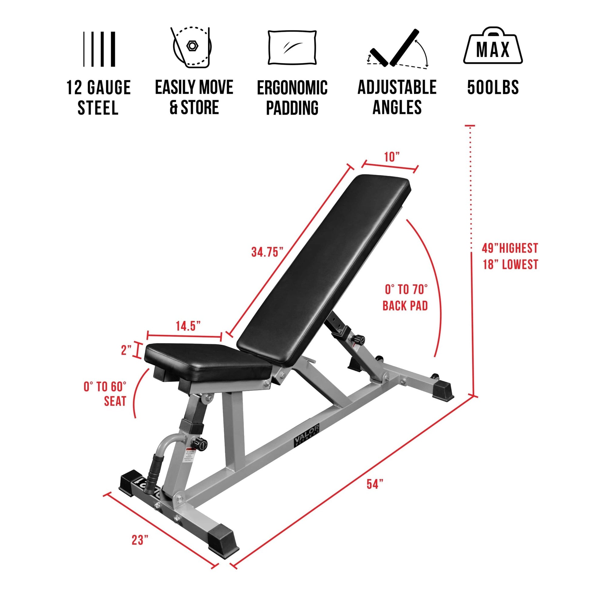 Adjustable Flat - Incline Benches - Grit Grind Strength