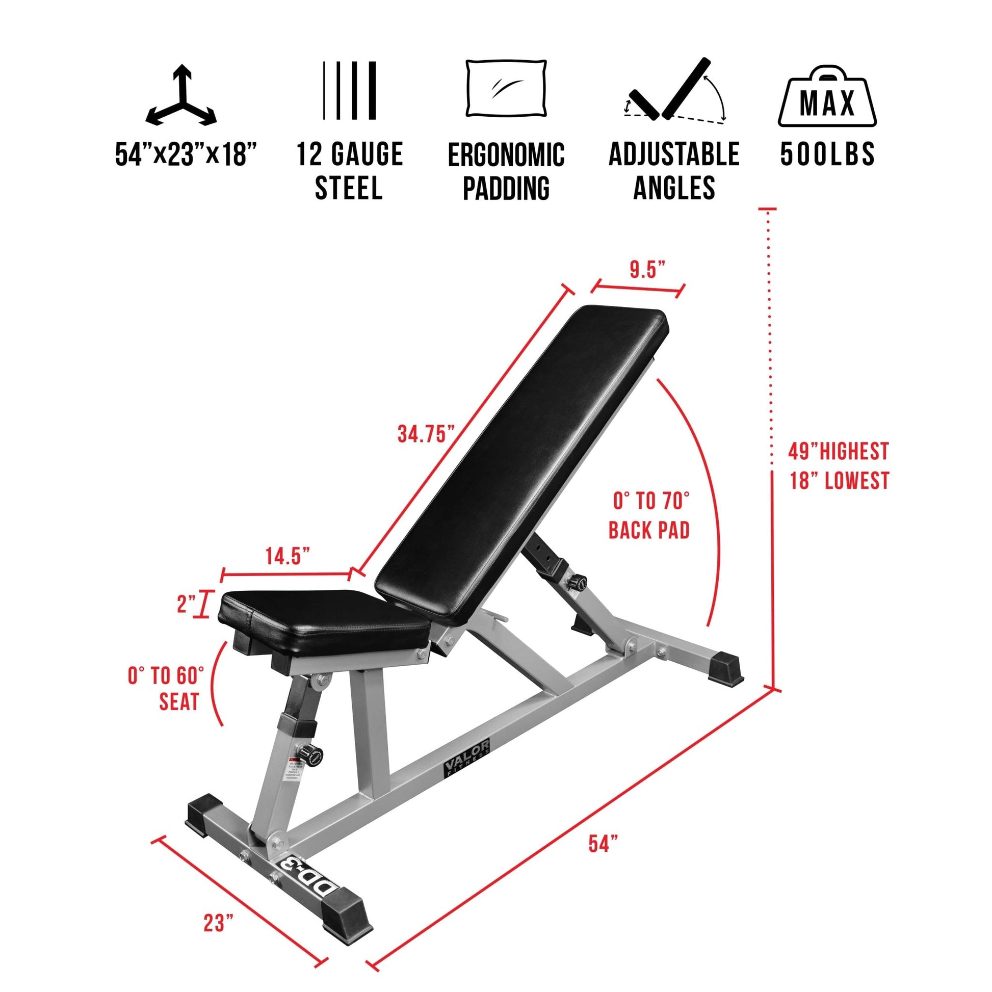 Adjustable Flat - Incline Benches - Grit Grind Strength