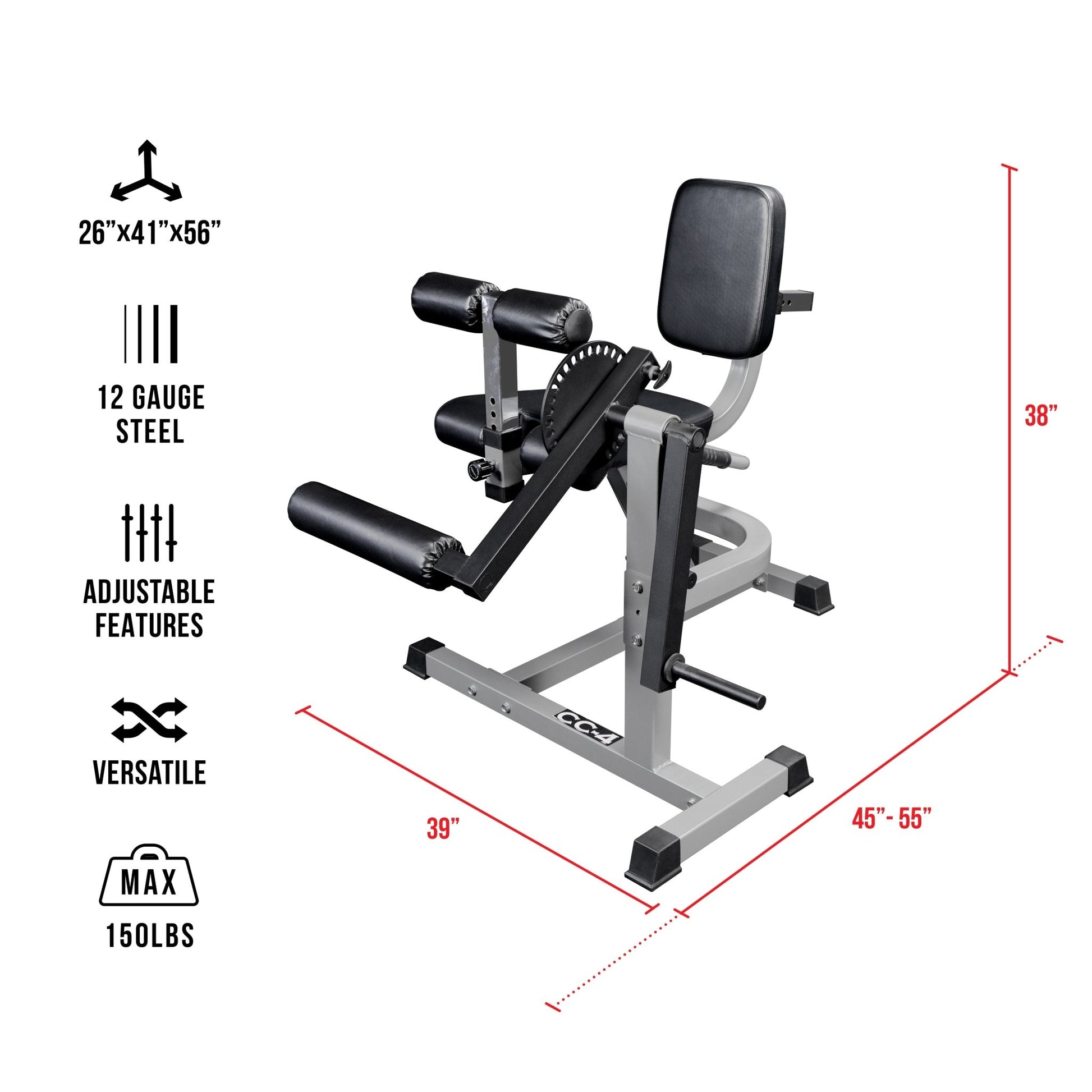 Adjustable Leg Extension - Curl Machine - Grit Grind Strength