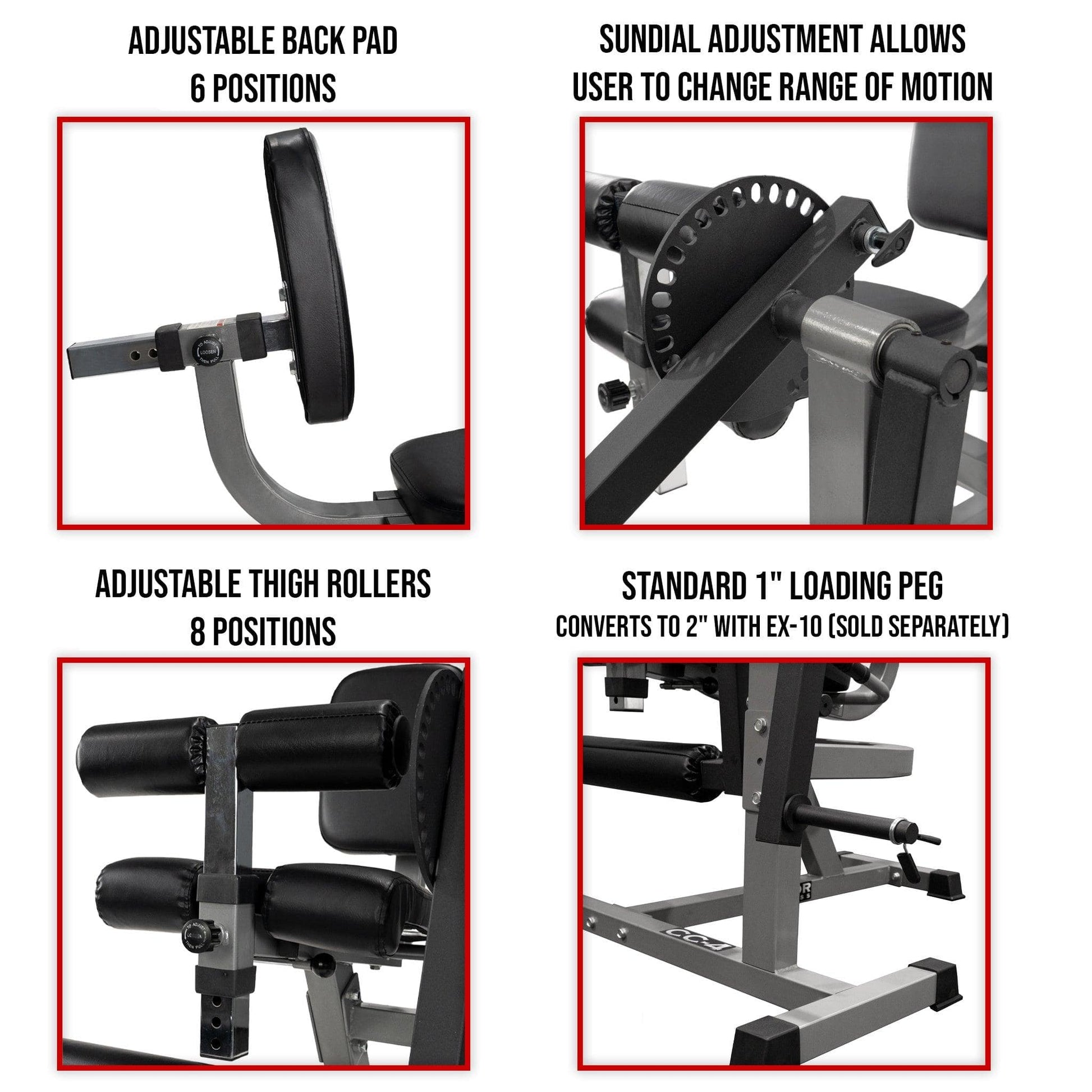 Adjustable Leg Extension - Curl Machine - Grit Grind Strength