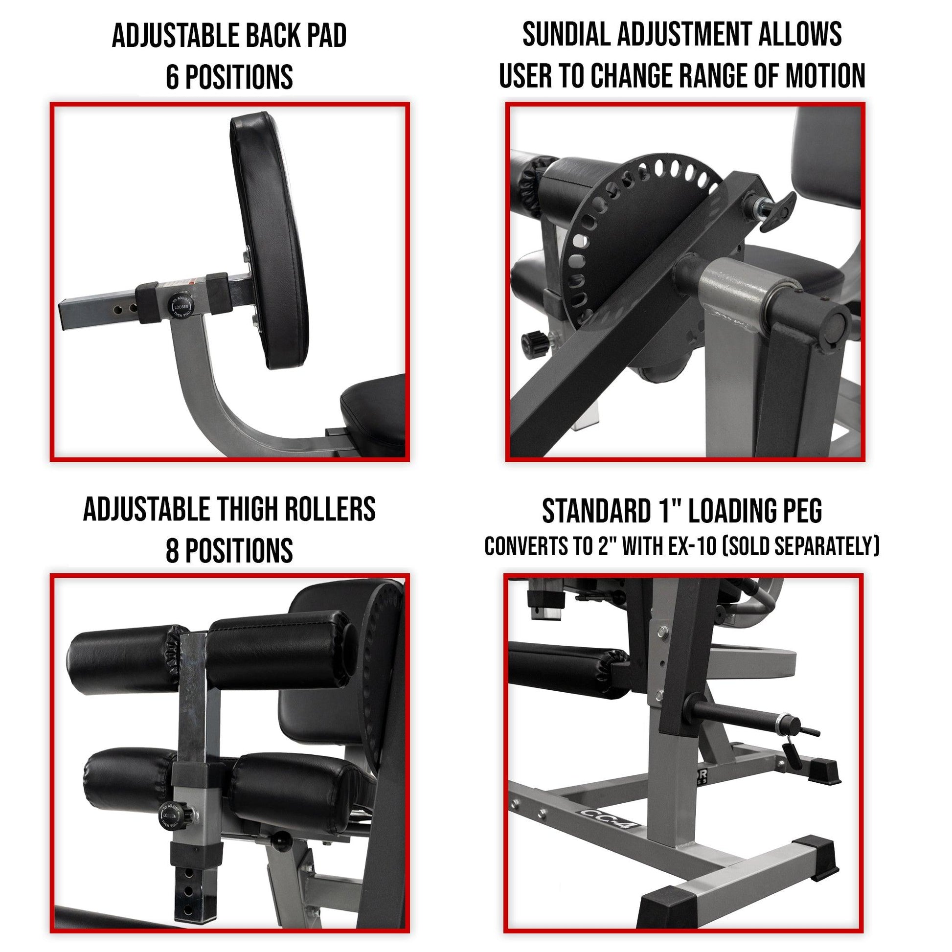 Adjustable Leg Extension - Curl Machine - Grit Grind Strength