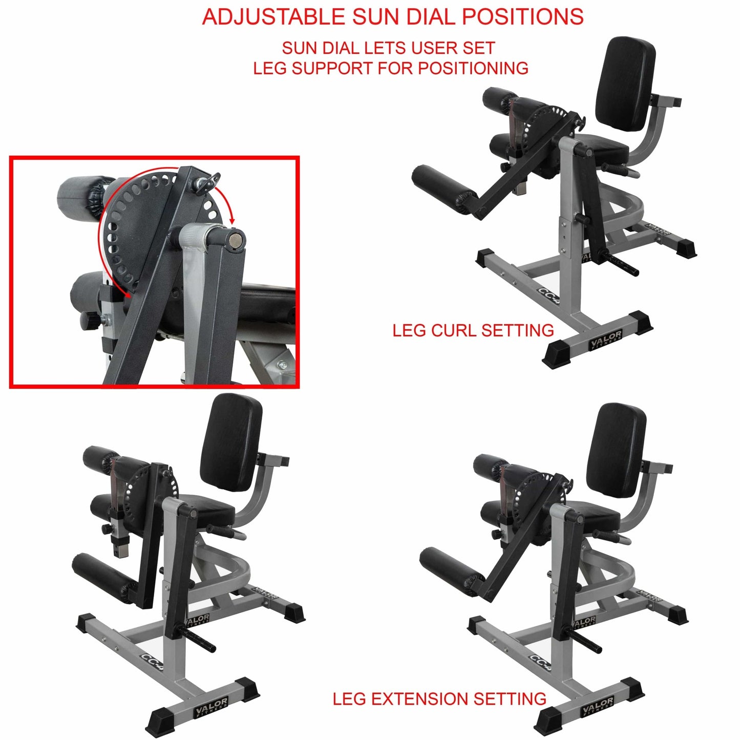 Adjustable Leg Extension - Curl Machine - Grit Grind Strength