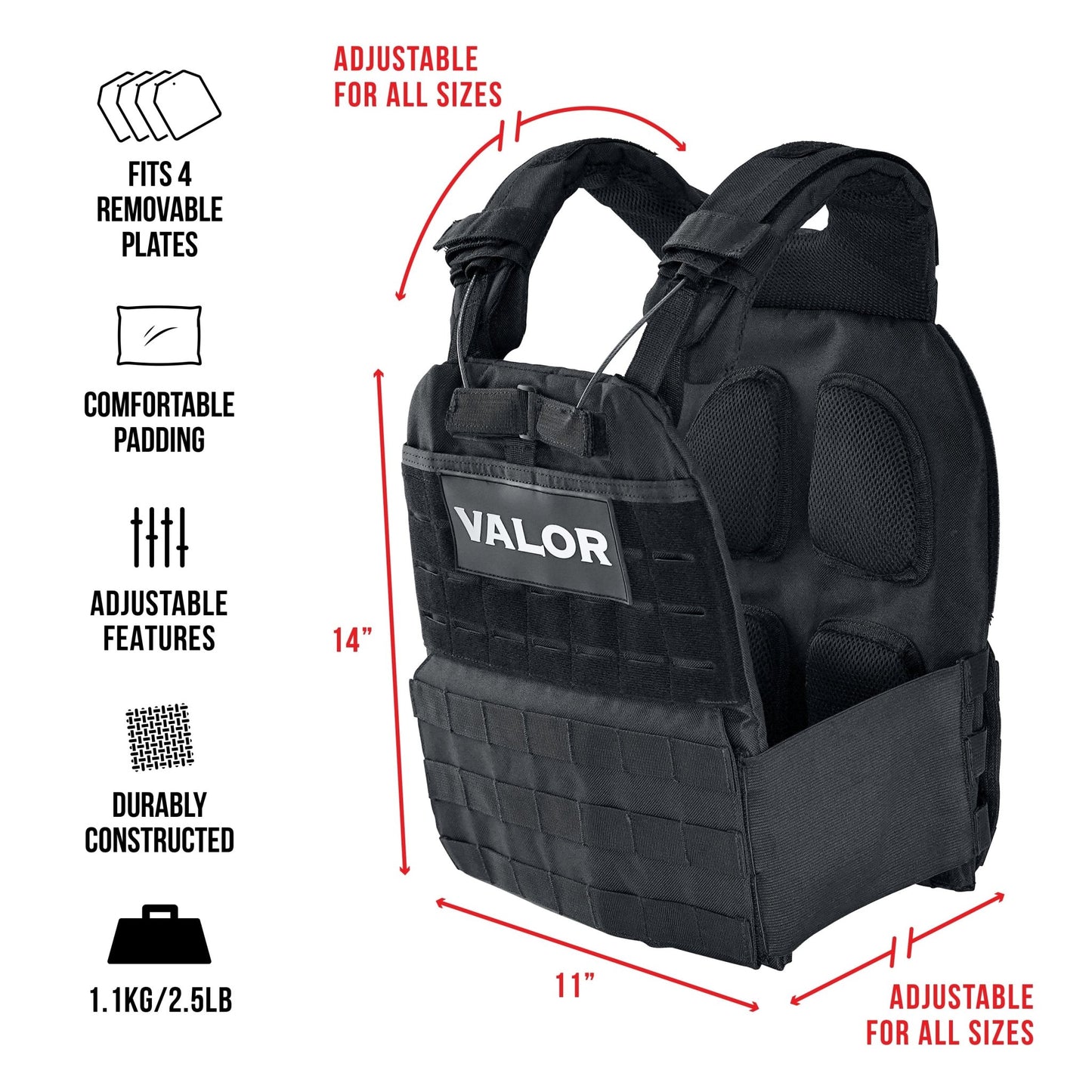 Adjustable Weight Vest - Grit Grind Strength