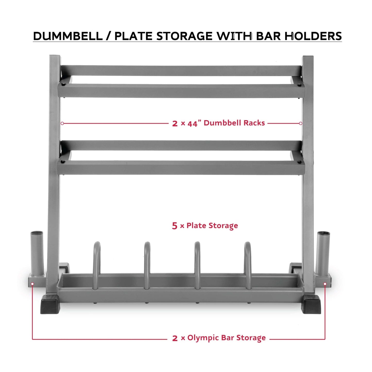 All - In - One Storage Solution, Dumbbells, Weight Plates and Barbells - Grit Grind Strength