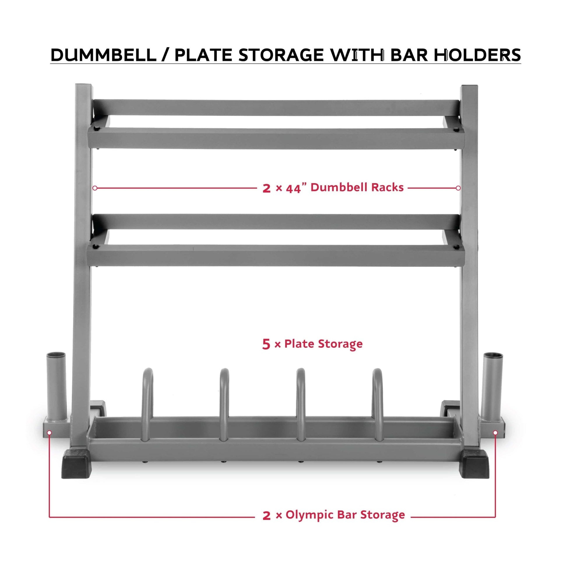 All - In - One Storage Solution, Dumbbells, Weight Plates and Barbells - Grit Grind Strength