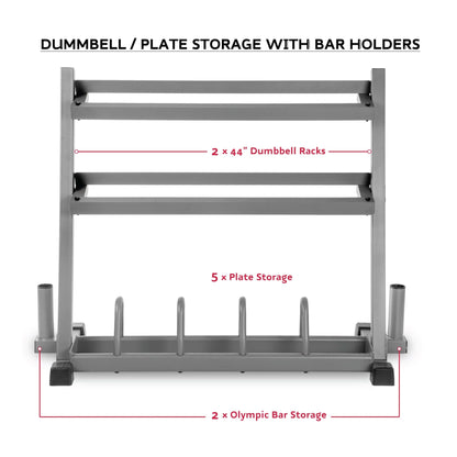 All - In - One Storage Solution, Dumbbells, Weight Plates and Barbells - Grit Grind Strength
