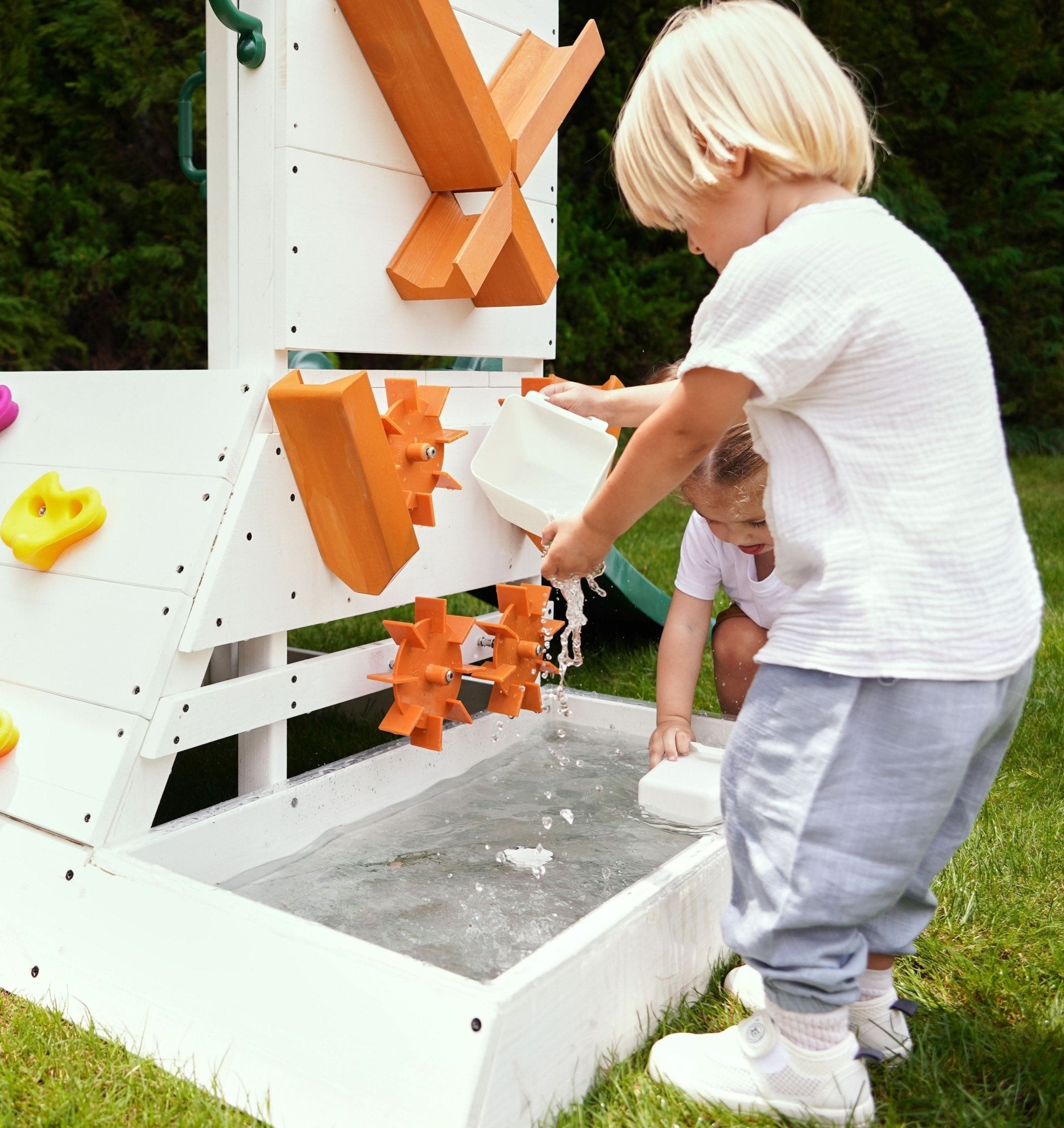 Aloe Outdoor Mini Playset for Toddlers – Water Slide & Backyard Fun - Grit Grind Strength