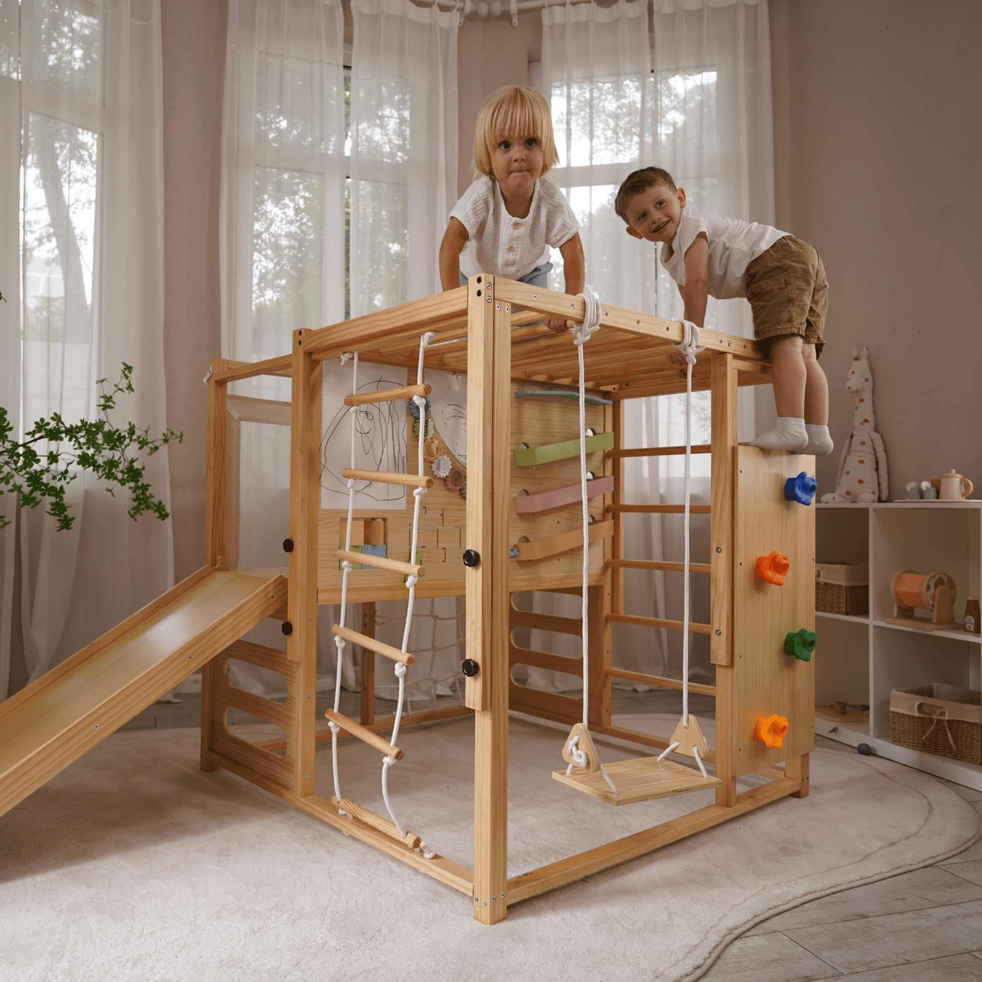 Alpine Adventure Indoor Play Gym – Climber, Slide & Kids Activity Set - Grit Grind Strength