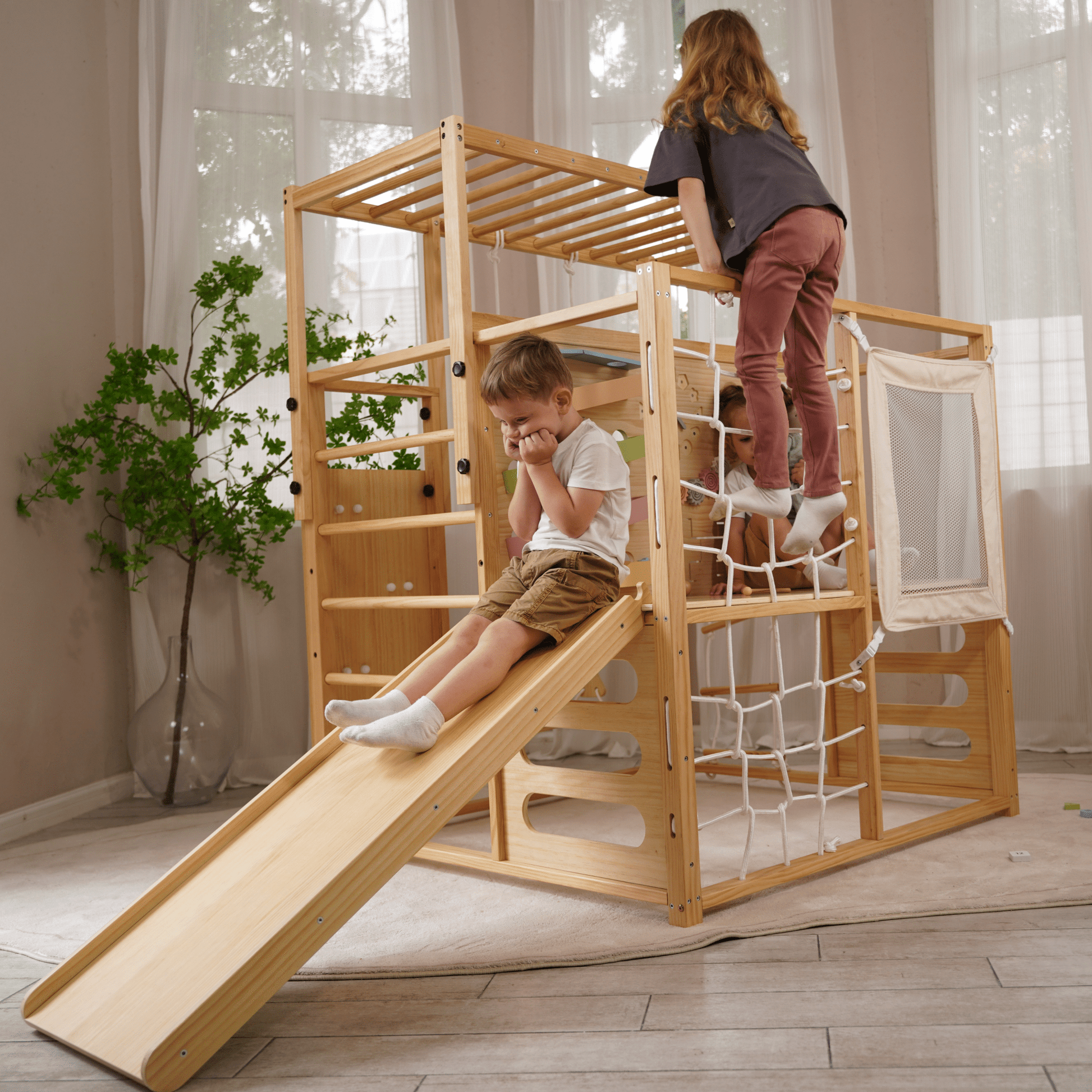 Alpine Adventure Indoor Play Gym – Climber, Slide & Kids Activity Set - Grit Grind Strength