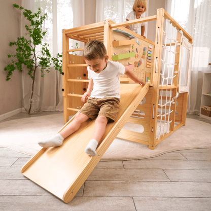 Alpine Adventure Indoor Play Gym – Climber, Slide & Kids Activity Set - Grit Grind Strength