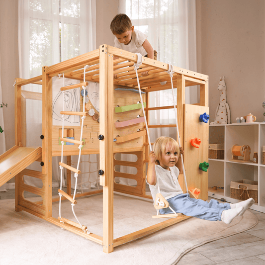 Alpine Adventure Indoor Play Gym – Climber, Slide & Kids Activity Set - Grit Grind Strength