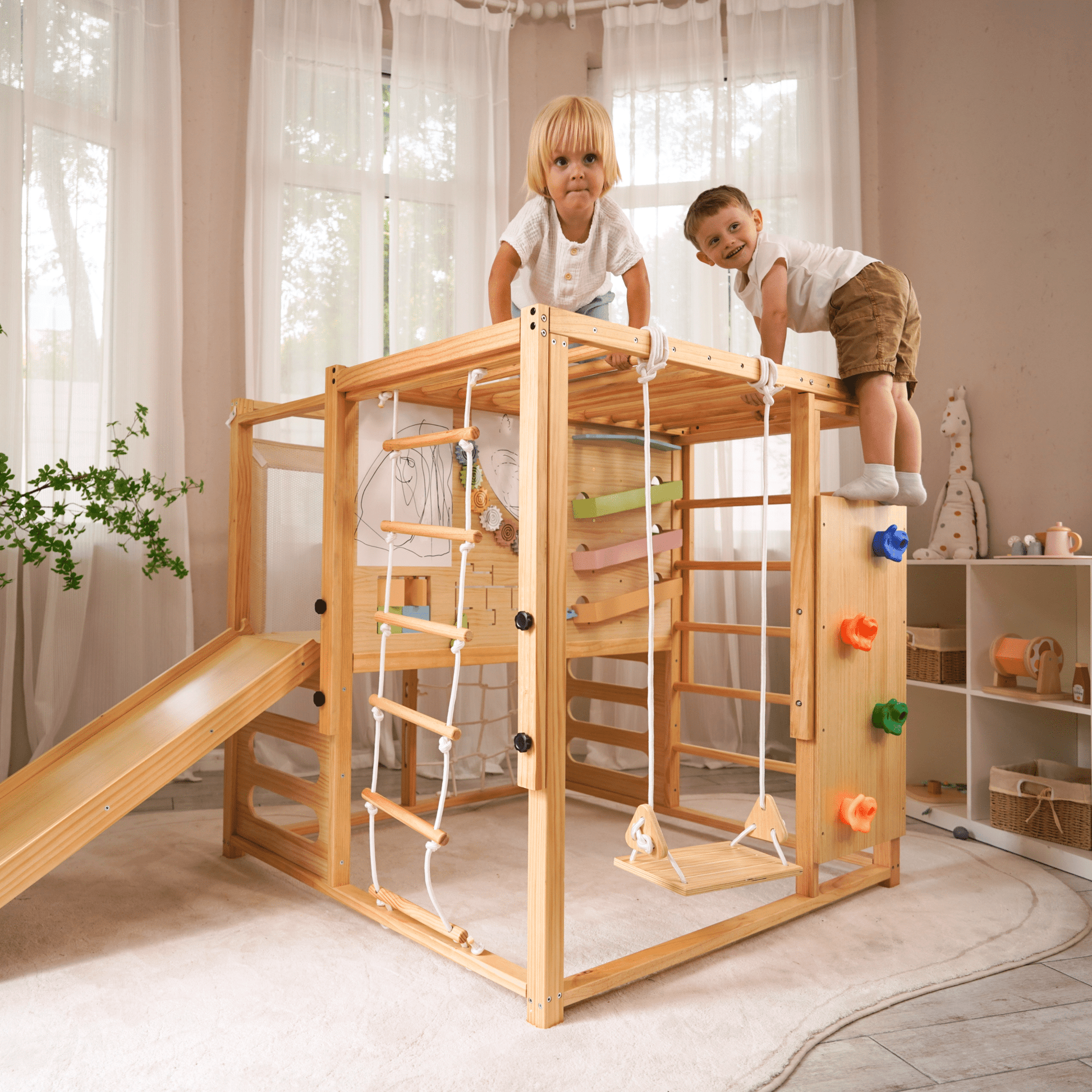 Alpine Adventure Indoor Play Gym – Climber, Slide & Kids Activity Set - Grit Grind Strength