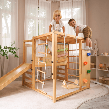 Alpine Adventure Indoor Play Gym – Climber, Slide & Kids Activity Set - Grit Grind Strength