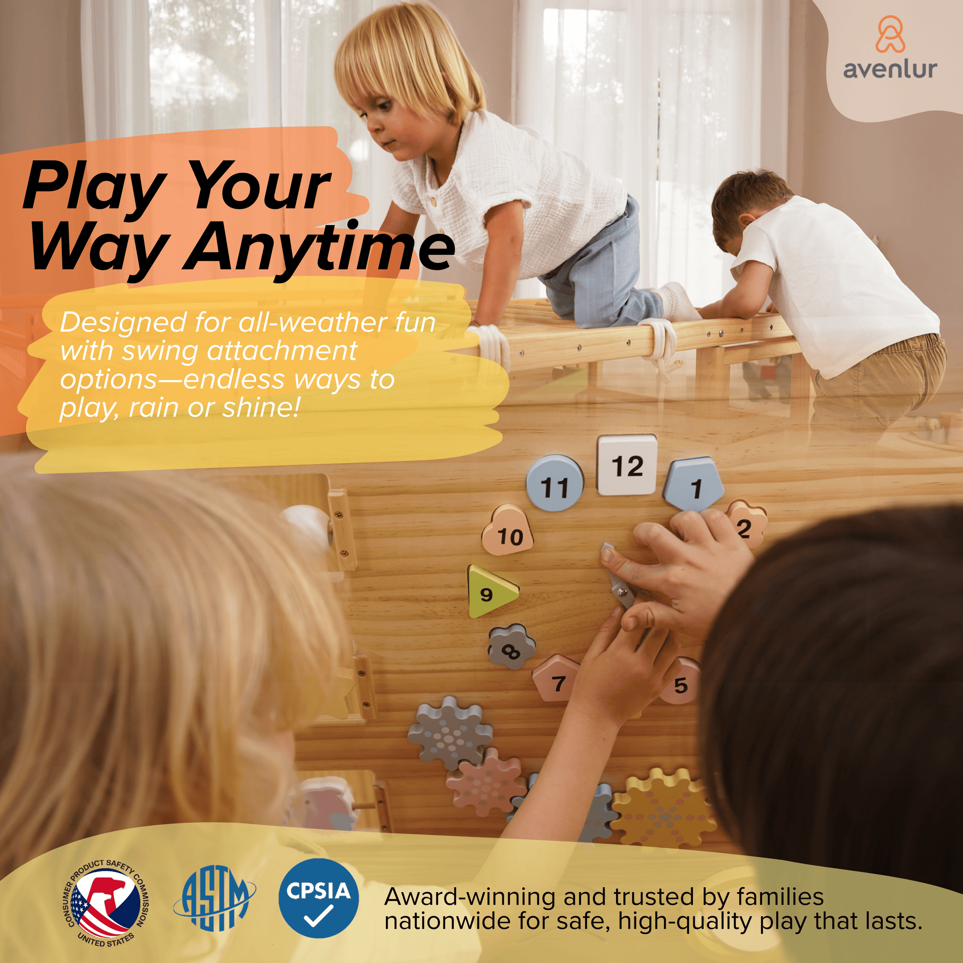 Avenlur.com Indoor Alpine Adventure Indoor Play Gym – Climber, Slide & Kids Activity Set